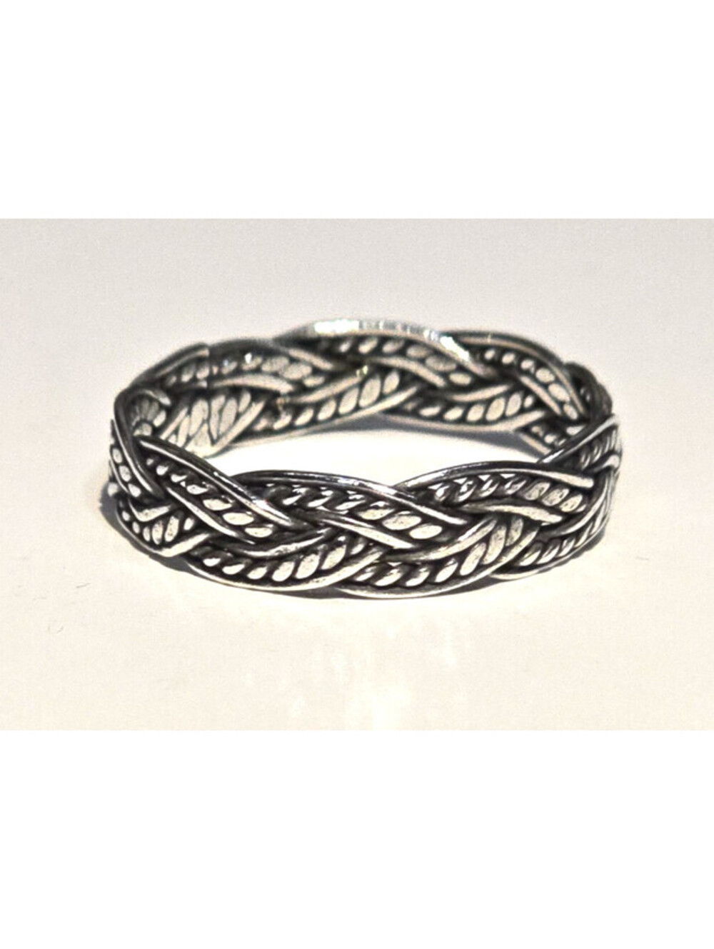 Sterling Silver Braided 5mm Band Ring Size 8.5